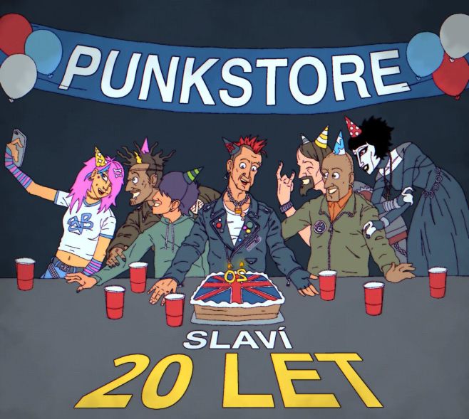 Punkstore, nejmenší Punk krámek na světě slaví 20 let 🔊 #punkstore #punk #punkrock #rock #metal #tričko #nášivka #placka...